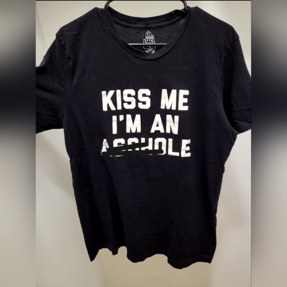 Black, Unisex, Large, Black T-shirt